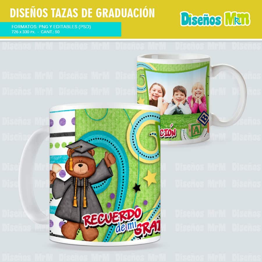 DISEÑOS PARA TAZAS MUGS MOTIVO GRADUACION