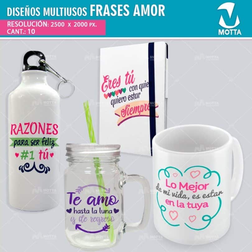 Dise Os Frases Amor Para Estampado Multiuso