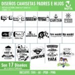 Plantillas Para Sublimar Camisetas Padres E Hijos