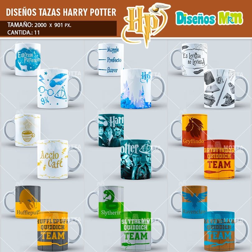PLANTILLAS HARRY POTTER PARA SUBLIMAR TAZAS
