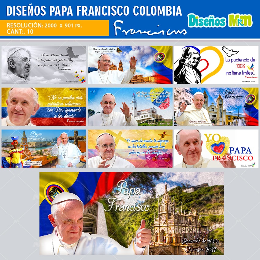 DISEÑOS PARA MUGS PAPA FRANCISCO EN COLOMBIA