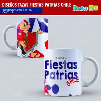 DISEÑOS PARA TAZONES DE FIESTAS PATRIAS DE CHILE