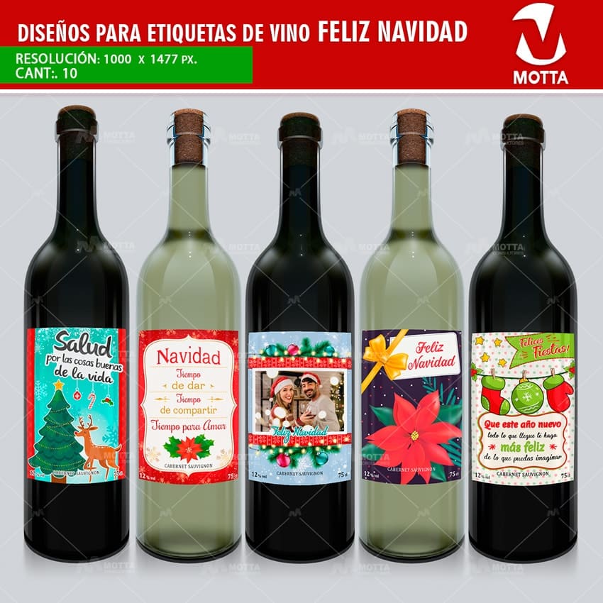 Robins aparecen cuando seres queridos Navidad Etiqueta del vinilo pegatina de Botella de vino 