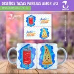 PAREJA DE MUGS PARA NOVIOS, ME DERRITO POR TÍ