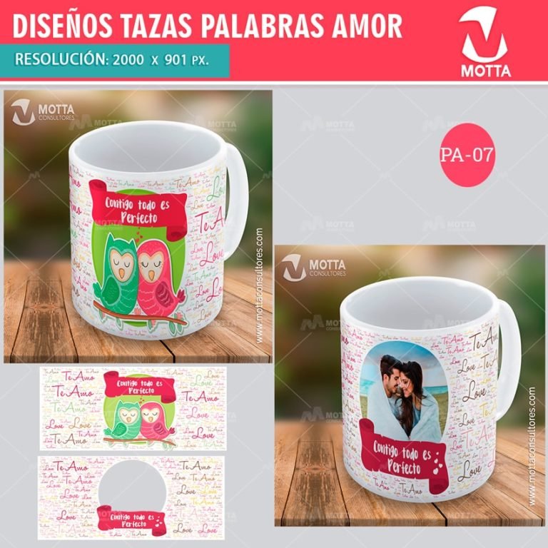 Palabras De Amor DiseÑos Para Sublimar Tazas Motta