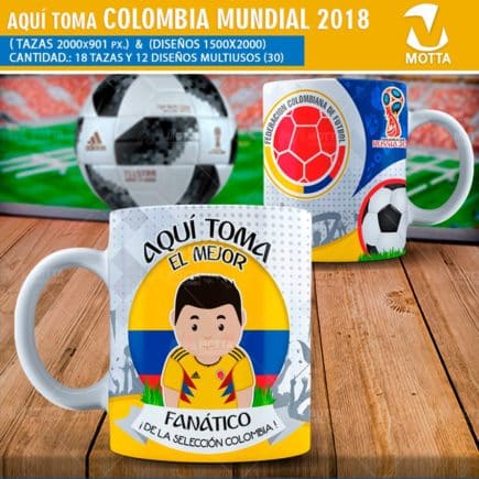 DISEÑOS AQUÍ TOMA HINCHA DE COLOMBIA FIFA 2018