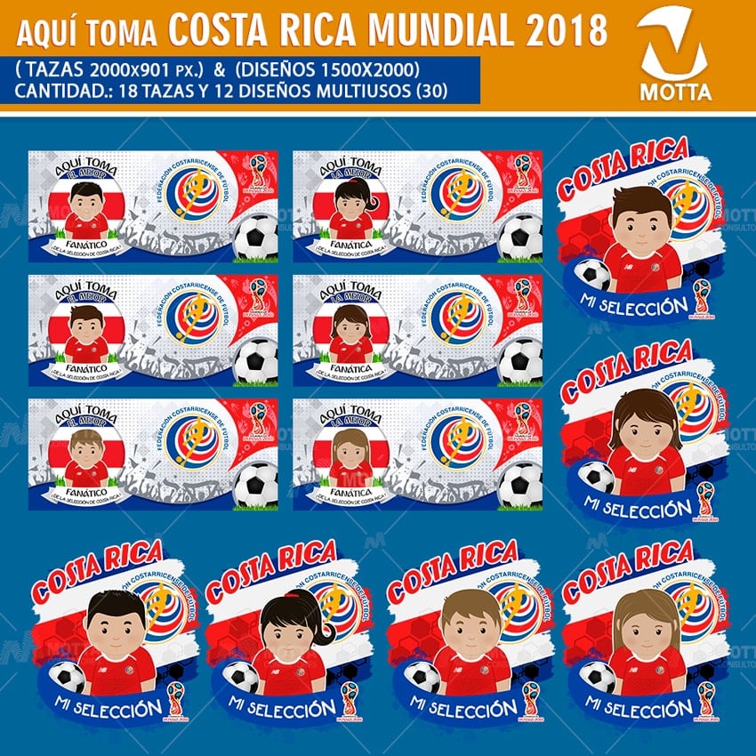 DISEÑOS AQUÍ TOMA HINCHA DE COSTA RICA FIFA 2018
