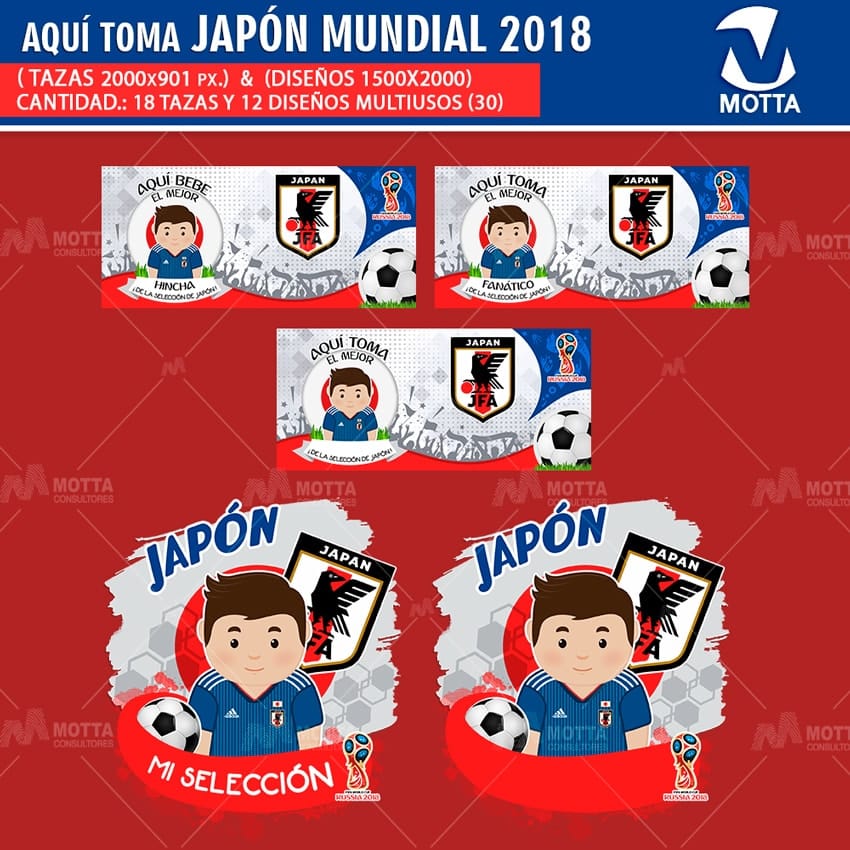 DISEÑOS AQUÍ TOMA HINCHA DE JAPÓN FIFA 2018