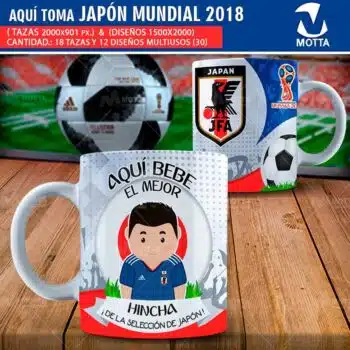 DISEÑOS AQUÍ TOMA HINCHA DE JAPÓN FIFA 2018