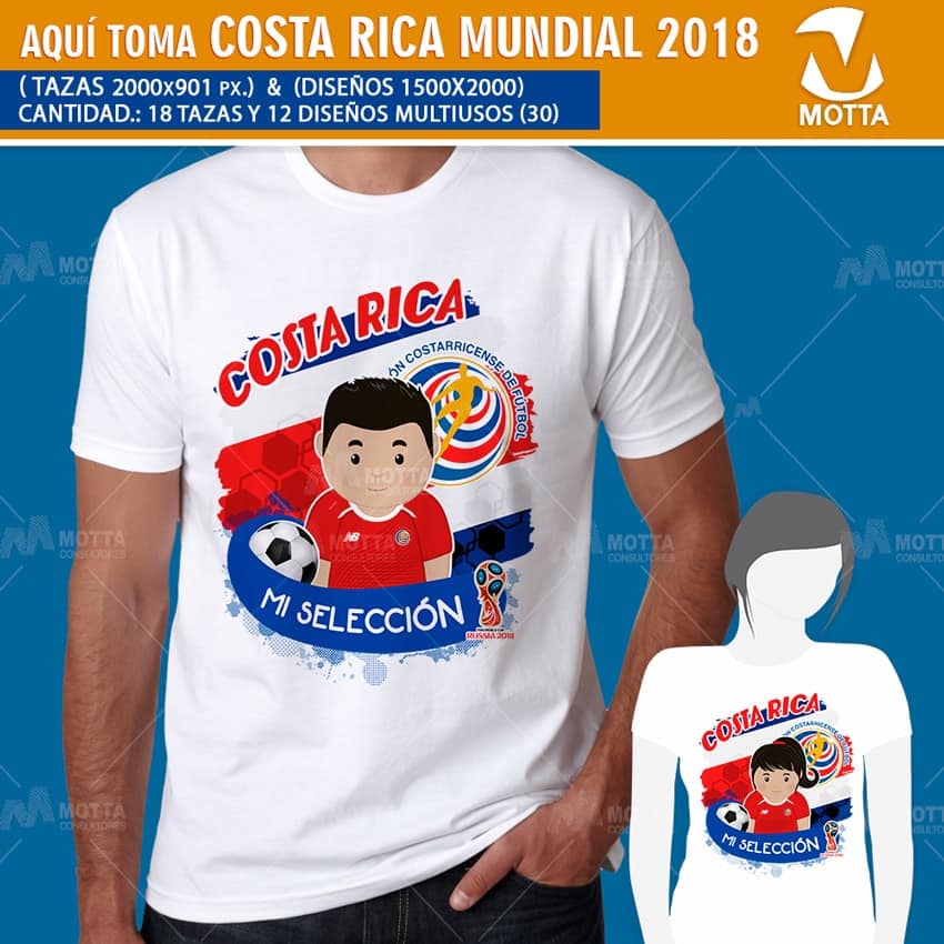 DISEÑOS AQUÍ TOMA HINCHA DE COSTA RICA FIFA 2018