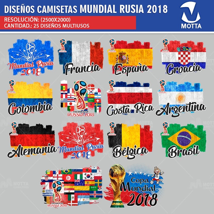 DISEÑOS DE CAMISA MUNDIAL FIFA RUSIA 2018