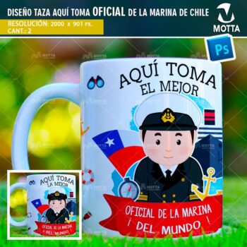 DISEÑOS PARA TAZAS AQUÍ TOMA OFICIAL DE LA MARINA DE CHILE
