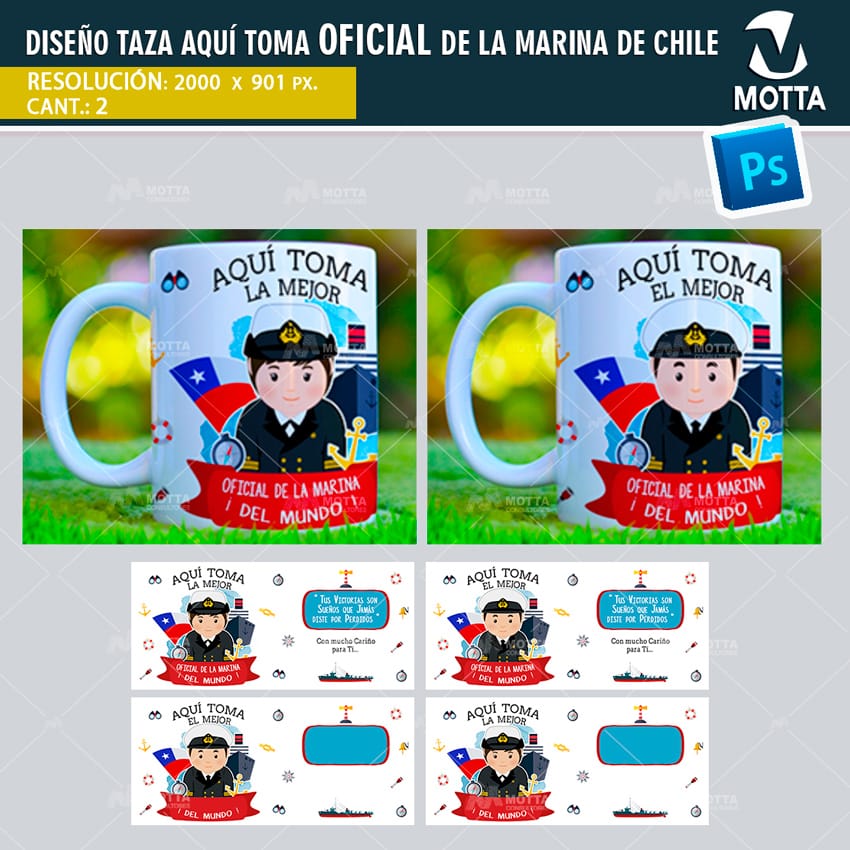 DISEÑOS PARA TAZAS AQUÍ TOMA OFICIAL DE LA MARINA DE CHILE
