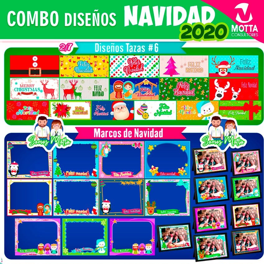 PLANTILLAS PARA SUBLIMACIÓN DE NAVIDAD COMBO VARIADO 2020