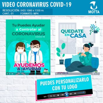 VÍDEO PROMOCIONAL CORONAVIRUS COVID-19 PERSONALIZADO CON SU LOGO
