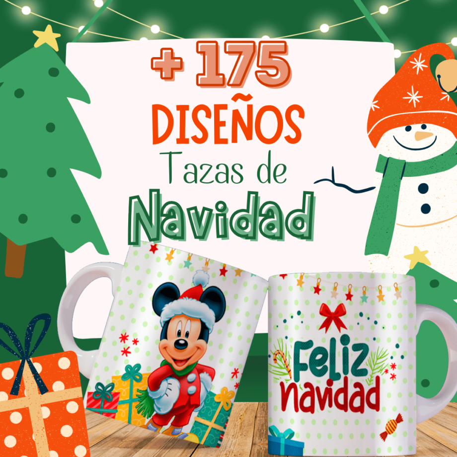 175 PLANTILLAS TAZAS DE NAVIDAD